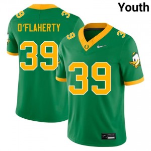 Oregon Green #39 Cormac O'Flaherty Youth Game-Ready NCAA Football Embroidered Jersey 7CG7Y237