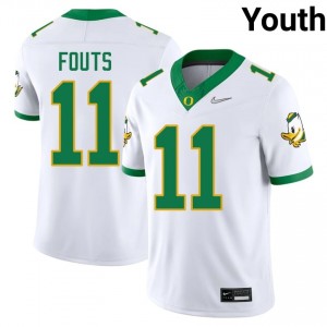 Youth #11 Dan Fouts White Ducks University Football Team-Issued Stitched Jersey 34QaWk31