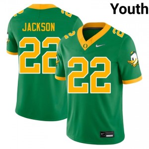 #22 Devin Jackson Oregon Ducks Authentic Green Youth University Football High-Strength Thread Jersey a01ALf90