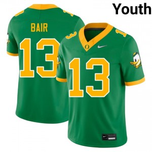 #13 Gatlin Bair Oregon Ducks Authentic Green Youth High School Football High-Strength Thread Jersey vlv8Ie50