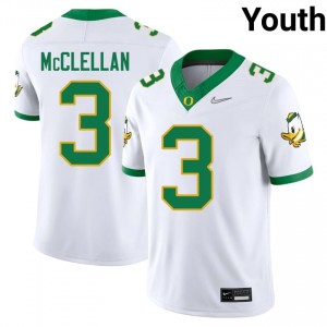 #3 White UO Youth Jeremiah McClellan Premium Stitched High School Football Jersey 0dR5bj52