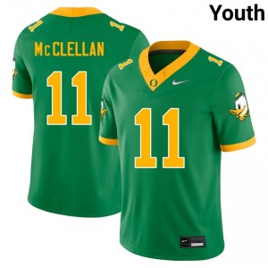 UO Ducks #11 Green Jeremiah McClellan Youth Elite High School Football High-Performance Jersey wC100766