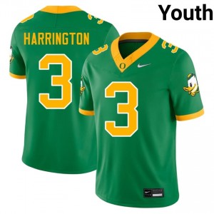 Exquisite Joey Harrington Football #3 Green UO Ducks Youth High School Moisture-Wicking Jersey 4wK7Wc35