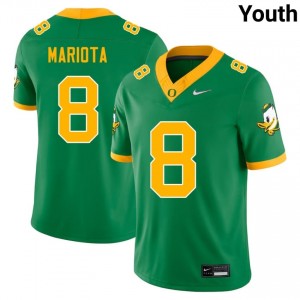 University of Oregon Green #8 Marcus Mariota Youth Game-Ready NCAA Football Embroidered Jersey 14a5d539