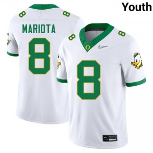 Marcus Mariota White #8 Oregon Ducks Youth High-Quality Stitched Football College Jersey hGM5OM19