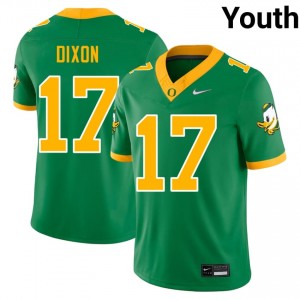 Exquisite Markus Dixon Football #17 Green UO Ducks Youth College Moisture-Wicking Jersey U352o090