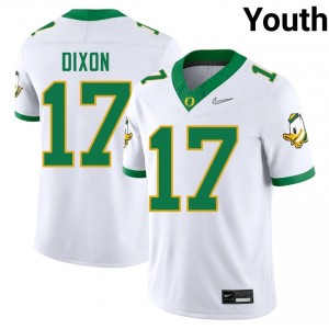 Youth #17 Markus Dixon White Oregon Ducks High School Football Team-Issued Stitched Jersey t82YQ073
