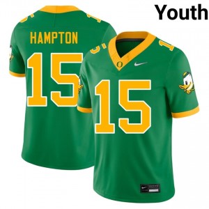 Exquisite Messiah Hampton Football #15 Green UO Ducks Youth Player Moisture-Wicking Jersey F7S4rn77