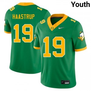 Tobi Haastrup #19 Green Oregon Youth NCAA Football Pro-Grade Embroidered Jersey 2I2k8446