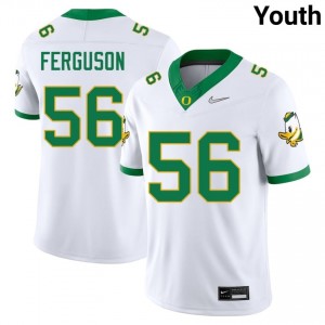 White #56 Trent Ferguson Ducks Youth Player Football Genuine Stitched Jersey V3qUX153